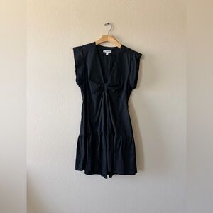 Steve Madden Black V-Neck Mini Dress